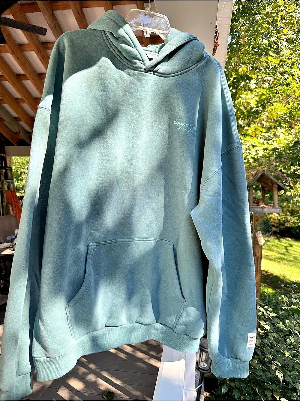 Comfrt You Matter Pullover Hoodie in Jade Like New - Picture 2 of 4